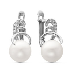 z2-9378 Серьги с жемчугом. Серебро 925.