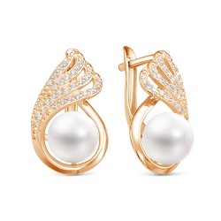 z2-9986 Серьги с жемчугом. Золото 585.