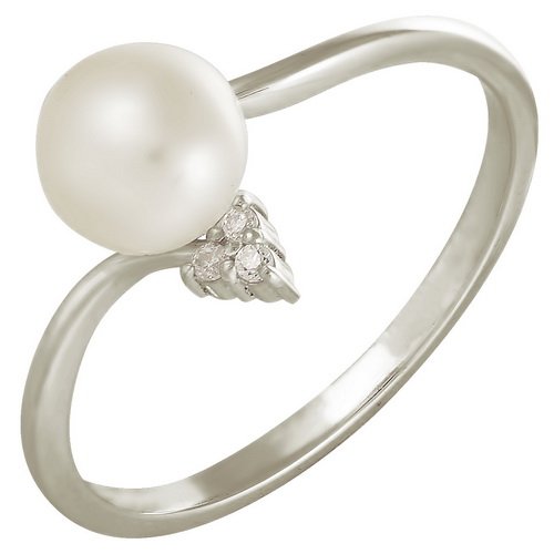 z1-8035 Кольцо с жемчугом. Серебро 925. 