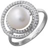 z1-7777 Кольцо с жемчугом. Серебро 925. 