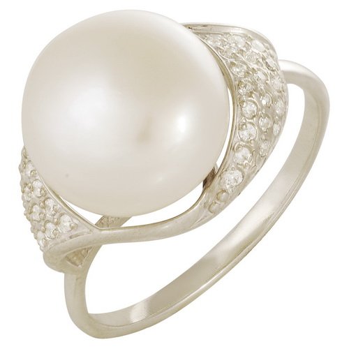 z1-7895 Кольцо с жемчугом. Серебро 925. 