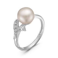 z1-8900 Кольцо с жемчугом. Серебро 925.