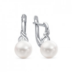 z2-10660 Серьги с жемчугом. Серебро 925.