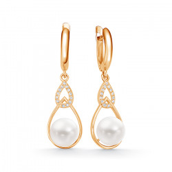 z2-10666 Серьги с жемчугом. Золото 585.