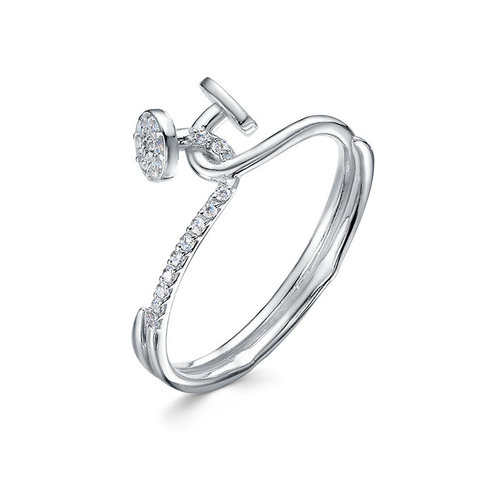 z1-11364 Кольцо с фианитами. Серебро 925. 