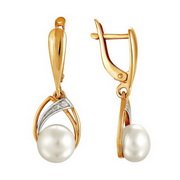 z2-8550 Серьги с жемчугом. Золото 585. 