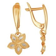 z2-8147a Серьги без вставок. Золото 585.