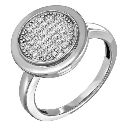 z1-8507 Кольцо с фианитами. Серебро 925.  