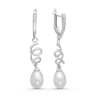 z2-8731 Серьги с жемчугом. Серебро 925. 