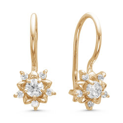 z2-9162 Детские серьги.Золото 585.