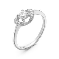 z1-9255 Кольцо с фианитами. Серебро 925.