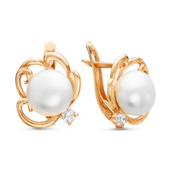 z2-9283 Серьги с жемчугом. Золото 585.