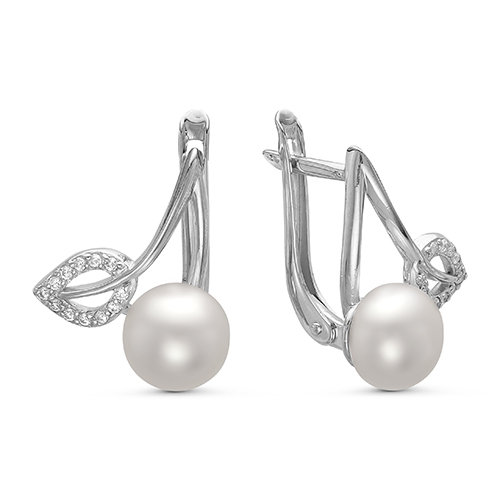 z2-9339 Серьги с жемчугом. Серебро 925. 