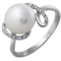 z1-7767 Кольцо с жемчугом. Серебро 925.