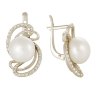 z2-7873 Серьги с жемчугом. Серебро 925. 