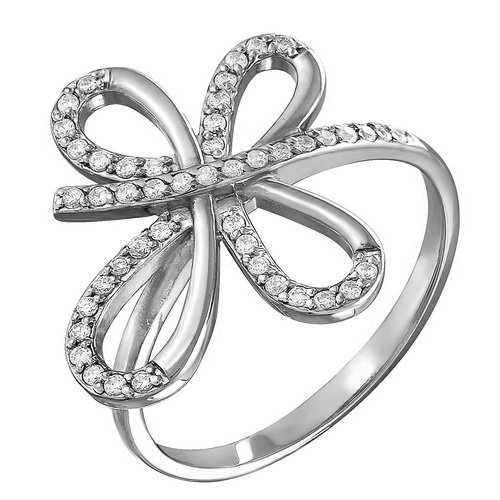 z1-8510 Кольцо с фианитами. Серебро 925. 