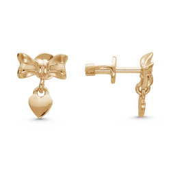 z2-9161 Детские серьги.Золото 585.