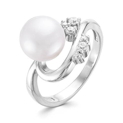 z1-9608 Кольцо с жемчугом. Серебро 925. 