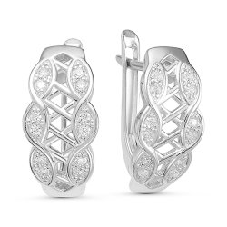z2-9520 Серьги с фианитами. Серебро 925.