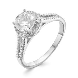 z1-9675 Кольцо с фианитами. Серебро 925.