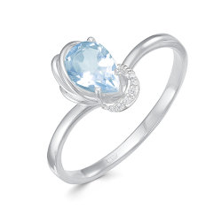 z1-9807 Кольцо с фианитами. Серебро 925.