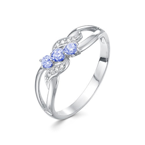 z1-10032 Кольцо с фианитами. Серебро 925. 