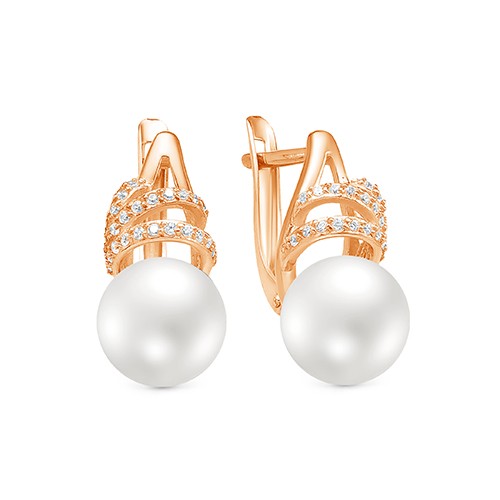 z2-10161 Серьги с жемчугом. Золото 585. 