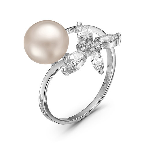 z1-8884 Кольцо с жемчугом. Серебро 925. 