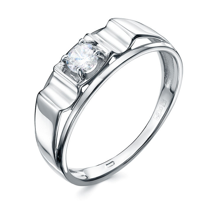 z1-11207 Кольцо с фианитами. Серебро 925.  