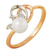 z1-7573 Кольцо с жемчугом. Золото 585. 