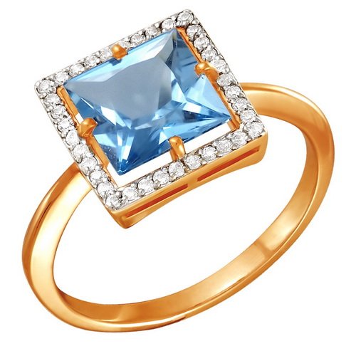 z1-8448 Кольцо с полудрагоценными вставками. Золото 585. 