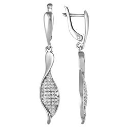 z2-8504 Серьги с фианитами. Серебро 925.