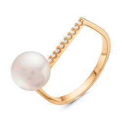 z1-9342 Кольцо с жемчугом. Золото 585.