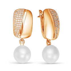 z2-9547 Серьги с жемчугом. Золото 585.