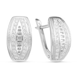 z2-9522 Серьги с фианитами. Серебро 925.