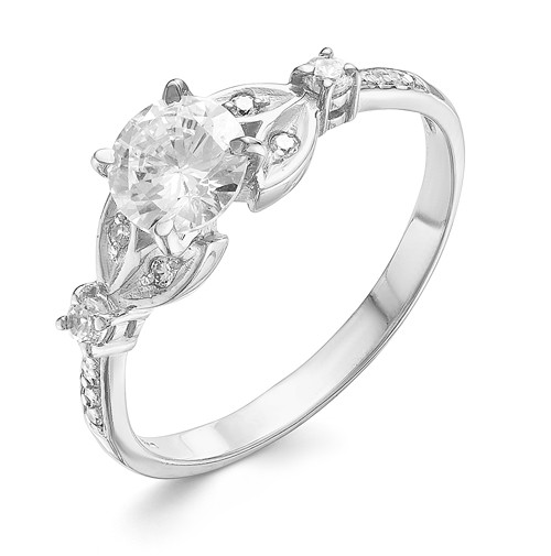 z1-9687 Кольцо с фианитами. Серебро 925.  