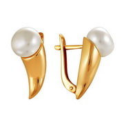 z2-8588 Серьги с жемчугом. Серебро 925. 