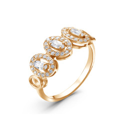 z1-10638 Кольцо с фианитами. Золото 585.