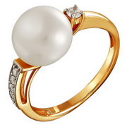 z1-8594 Кольцо с жемчугом. Золото 585.