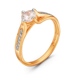 z1-8974 Кольцо с фианитами. Золото 585.