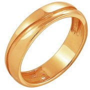 z1-8114 Обручальное кольцо шириной 5 мм.Золото 585.