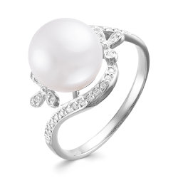 z1-8890 Кольцо с жемчугом. Серебро 925.