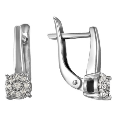 z2-8681 Серьги с фианитами. Серебро 925.