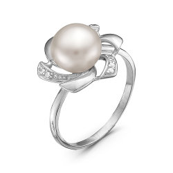 z1-8926 Кольцо с жемчугом. Серебро 925.
