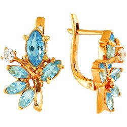 z2-016 Серьги с фианитами. Серебро 925.