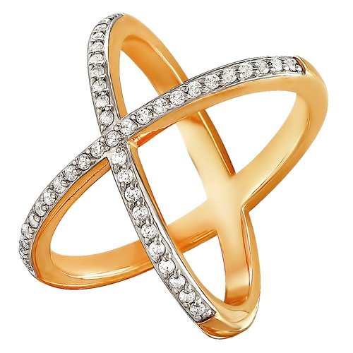 z1-8583 Кольцо с бриллиантовой россыпью. Золото 585. 