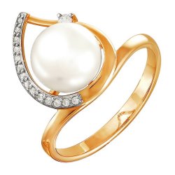 z1-8488 Кольцо с жемчугом. Золото 585.