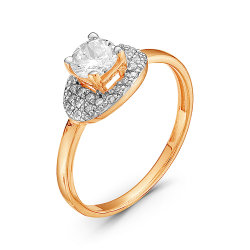 z1-8975 Кольцо с фианитами. Золото 585.