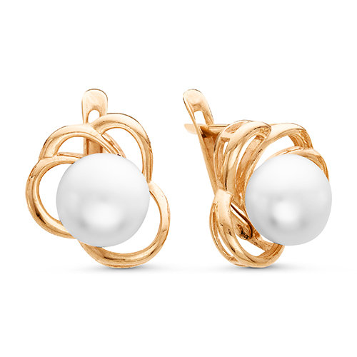 z2-9295 Серьги с жемчугом. Золото 585. 