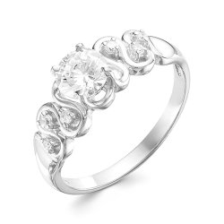 z1-9632 Кольцо с фианитами. Серебро 925.